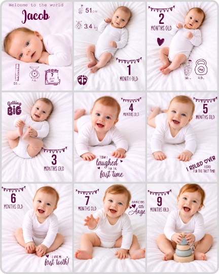 Nine-square bump progression collage