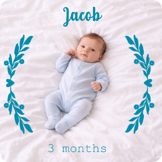Three months milestone keepsake