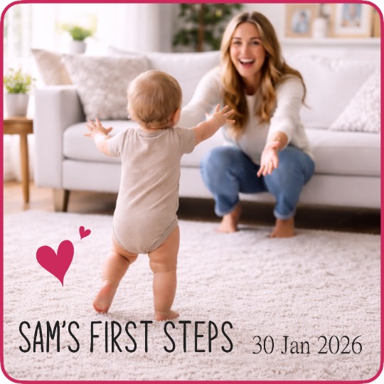 My first steps keepsake with border