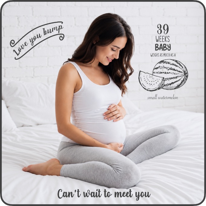 Bump keepsake on grey
