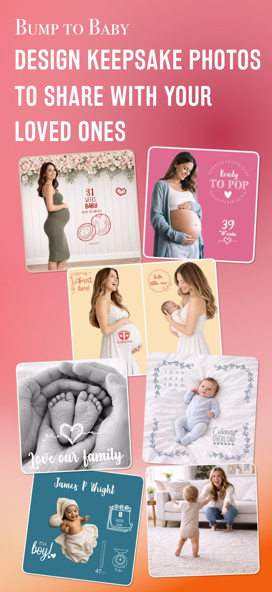 Keepsake photo designs to share with loved ones